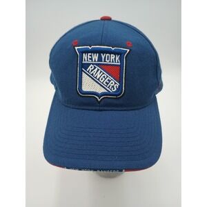Vintage New York Rangers Hat Cap Strap Back Blue Red NHL Hockey Mens 90s